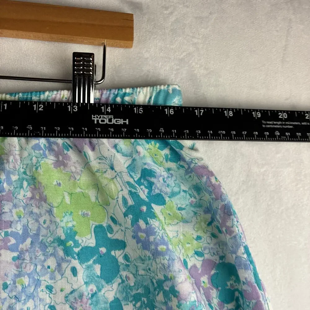 Vintage Folio Pull On A-Line Floral Skirt Womens 36 Cottagecore Romantic Garden